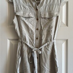 Banana Republic button-down, khaki dress